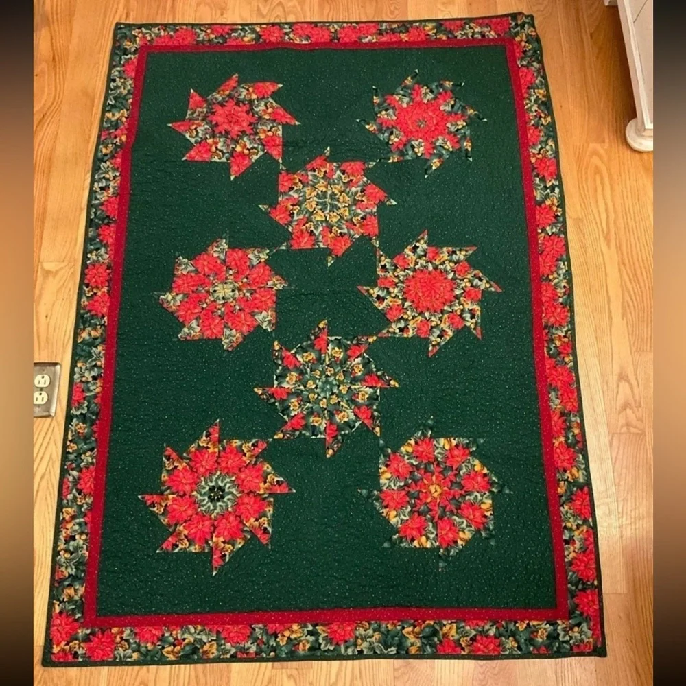 Handmade Vintage Christmas Quilt - Picture 8 of 8